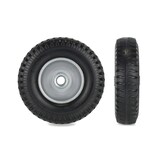 thumbnail of Relaxdays Schubkarrenrad 2.50-4, 2er Set, Vollgummi, Stahlfelge, Ersatzrad Schubkarre, pannensicher, 80 kg, schwarz/grau