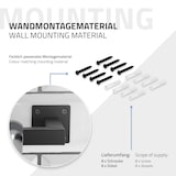 thumbnail of ML-Design Kleiderstange Übereck 3er Set, L-Form T 30 × B 60 cm, Schwarz Stahl – Kleiderständer Wandmontage, inkl. Montagematerial