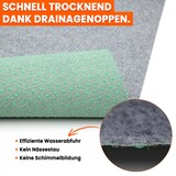 thumbnail of Rasenteppich 100 x 100 cm Grau mit Noppen Kunstrasen Teppich Balkon Terrasse Outdoor