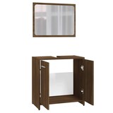 thumbnail of vidaXL Badmöbel-Set Braun Eichen-Optik Holzwerkstoff 33x60x98cm