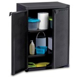 thumbnail of vidaXL Gartenschrank Schwarz 65x45x88 cm PP Rattan-Optik