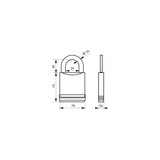 thumbnail of Cadenas 740 sans cylindre, chantier, acier cémenté - THIRARD