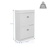 thumbnail of Schuhschrank / Schuhregal ESTHA 2 53x24x82 cm 2 Schuhklappen weiß hjh LIVING