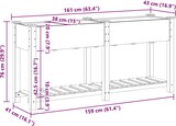 thumbnail of vidaXL Gartenblumentopf Beige 161 x 43 x 76.5 cm Massives Fichtenholz