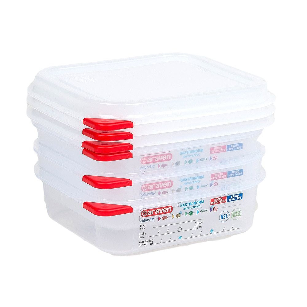 Araven Boîte gastro hermétique GN 1/6 H.6.5 cm 1.1 L x 3