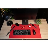 thumbnail of Exacompta 29141E Flexible Schreibunterlage Home Office, aus zweifarbigem Kunstleder (Polyurethan),weich und widerstandsfähig, 40 x 80 cm, schwarz/rot