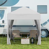 thumbnail of Outsunny Gazebo Pieghevole Pop Up 2x2 m con 4 Pareti Rimovibili Bianco