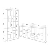 thumbnail of Librería estantería, 67x31x162cm, Con Almacenaje, Negro y roble _607_9
