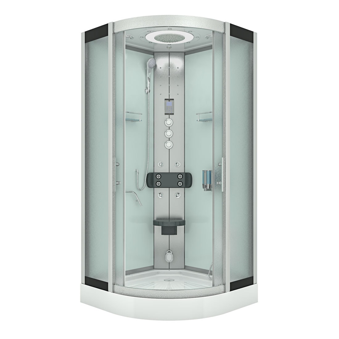 Komplettdusche Duschkabine Fertigdusche Dusche D58-10M1 90x90 cm ohne 2K Scheiben Versiegelung