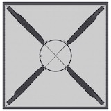 thumbnail of Mesa de jardín de malla de acero gris antracita 50x50x72 cm