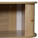 thumbnail of TV-Schrank Rattan Lowboard Massivholz Sideboard mit Türen und Schubladen 170x39,5x46 cm Holz Hellgelb Wohnzimmer Modern Natürlich