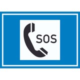 thumbnail of Notrufsäule Symbol Schild A2 Rückseite selbstklebend