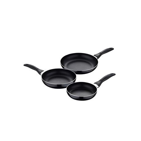 Conjunto 3Pc Frigideiras (16,20,24Cm) Alumínio Prensado Alu, Apto Para Indução Navy Black.