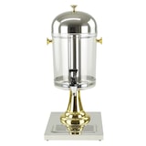 thumbnail of Saft-Dispenser Getränkedispenser Saftspender 1 x 8 Liter Standfuss goldfarbig
