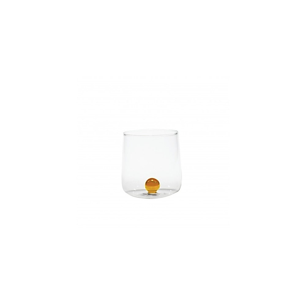Bicchiere borosilicato Bilia Tumbler Zafferano set 6 pezzi colore giallo oro