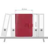 thumbnail of Ruitertassen Schreibmappe A4 Leder nur dickes Lederstück in rot mit Block und Kugelschreiber 2810T-15