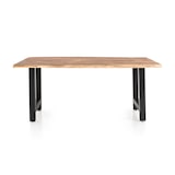 thumbnail of SalesFever Baumkanten Esstisch 140x80 cm | massive 3,5 cm Akazie Natur | H-Gestell Schwarz