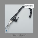 thumbnail of JANA | Torneira de cozinha extraível de aço inox premium preto mate | Torneira misturadora arco alto | T gastro alta pressão 360° giratória 2 conexões