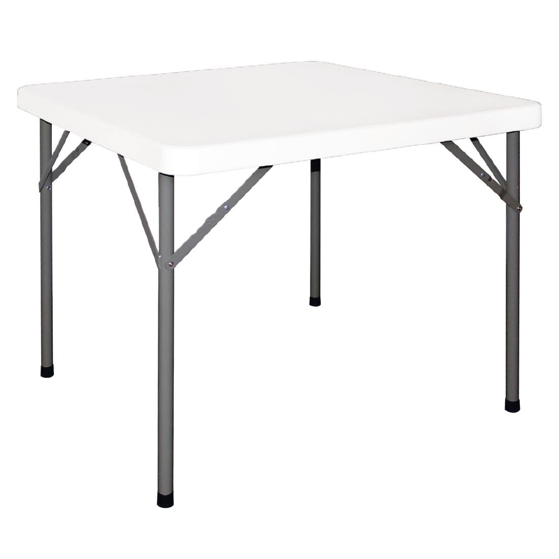 Mesa buffet Bolero cuadrada y plegable en color blanco 860x860x740mm