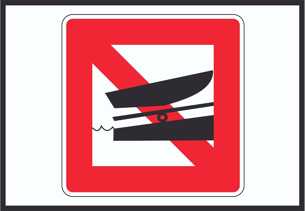 Ein- und Auswassern verboten Symbol A3 (297x420mm)