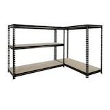 thumbnail of Scaffale regolabile a 5 livelli, piani regolabili, pannello in legno e struttura in ferro, supporto fino a 180kg, esterno e interno - 120Lx41Px183H cm