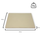 thumbnail of VERTES Pizzastein für Backofen, Grill und Gasgrill, Länge 400mm, Breite 400 mm, Höhe 12 mm, aus feuerfestem Stein, hitzebeständig bis 900°