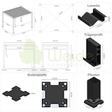 thumbnail of Weide Classic | Pergola Aluminium freistehend | 3 x 3,6 M | Lamellendach anthrazit
