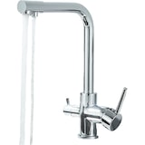 thumbnail of KLARWERK® Felix | 3-Wege Armatur Edelstahl Chrom glänzend | Filter Trinkwasser Wasserhahn Küche | 360° Osmose Mischbatterie U-Auslauf 3 Anschlüsse