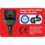 thumbnail of Alargador eléctrico de 10 metros, Negro, Protección para niños, Potencia màxima 3.500W, 250V, 3 cables de 1,5mm2, Toma de tierra