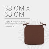 thumbnail of Stuhlkissen Canvas Schoko 38x38x2cm ( 2er Pack )