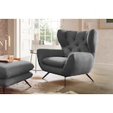 thumbnail of KAWOLA Sitzgruppe CHARME 3-Sitzer Sessel Hockerbank Cord grau