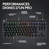 thumbnail of Clavier Gaming Mécanique Sans Fil Azerty Logitech G Pro X Tkl Lightspeed Noir