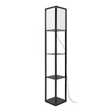 thumbnail of Helloshop26 - Lámpara de pie Stapleford con estante casquillo E27 160 cm de alto blanco y negro 03_0007319