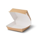 thumbnail of greenbox - Caixas para Take-away-Burger 17,5 x 17,5 x 8 cm, marrom-branco, 400 un.
