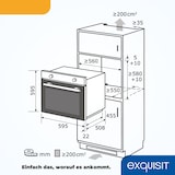 thumbnail of Exquisit Einbaubackofen EBE76-9-H-020 inox | Energieeffizienzklasse A | 75,6 l Garraum | Einbaubackofen 60 cm