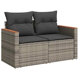 thumbnail of vidaXL Garten-Sofa-Set mit Kissen 8 pcs Grau Poly Rattan