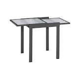 thumbnail of Merxx Balkonausziehtisch, 65 (130) x 65 cm, Aluminium/Glas, Graphit