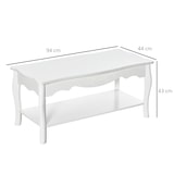 thumbnail of HOMCOM Tavolino da Salotto Arte Povera in Legno Bianco Lucido