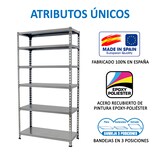 thumbnail of SimonRack Metallregal, 2500x1100x400 mm, 6 Ebenen, Metallboden, 200 kg Biegepunkt, Grau - Simonclick