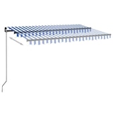 thumbnail of vidaXL Markise Automatisch Einziehbar 450x350 cm Blau und Weiß