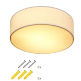 thumbnail of Monzana Deckenlampe Stoff 30 cm Weiß 1-flammig E27 Deckenleuchte Wohnzimmer Schlafzimmer Stoffdeckenlampe