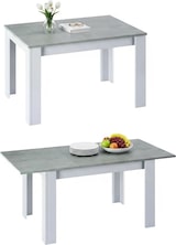 thumbnail of Dmora Ausziehbarer Tisch Midland, Ausziehbare Konsole für Esszimmer, Ausziehbarer Küchentisch mit Verlängerung, 140/190x90h78 cm, Zement und Weiß