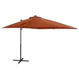 thumbnail of vidaXL Zweefparasol met paal en LED-verlichting 250 cm terracottakleur