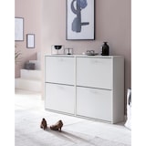 thumbnail of WOHNLING Schuhschrank WL5.829 Holz 120x81x24 cm Schuhregal Modern Schuhkipper