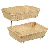 thumbnail of METRO PROFESSIONAL Broodmandje incl. frame, polypropyleen, 28 x 36 cm, 2 stuks, rechthoekig, naturel