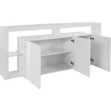 thumbnail of Dmora Kommode Ddariv, 3-türiges Wohnzimmer-Buffet, Wohnzimmer-Kommode, modernes Kommode, 100 % Made in Italy, 200 x 40 x 80 cm, glänzendes Weiß