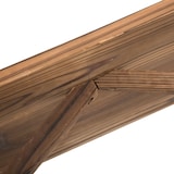 thumbnail of Outsunny banco de jardín de madera banco de exterior con reposabrazos y 2 ruedas decorativas estilo rústico carga 250 kg para patio114x58x80cm