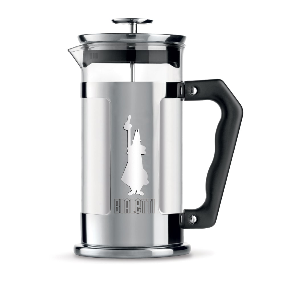 Cafetière Coffee press Prezioza 0.35L -  35.00 cl Argent / Métallique Rond Verre Bialetti 14.80x14.80 cm