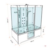 thumbnail of Kombination Badewanne Dusche K88-SW-EH-B-EA Duschtempel 180x100 cm OHNE Zusatzoption