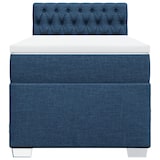 thumbnail of vidaXL Boxspringbett mit Matratze Blau 100x200 cm Stoff